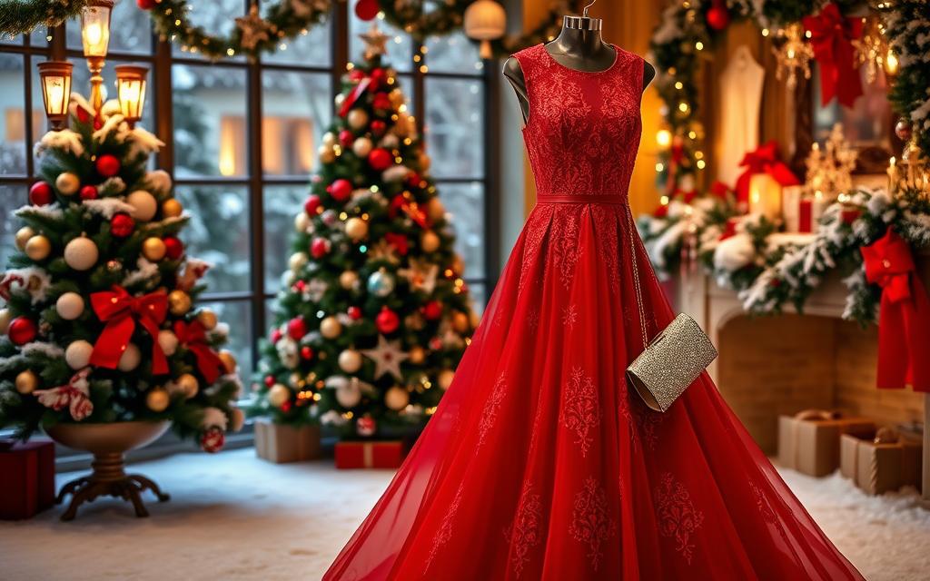 czerwona sukienka na święta